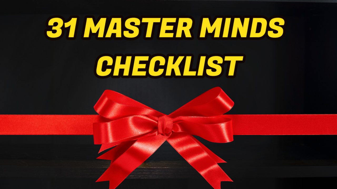 Qùa tặng #1: 31 Master Minds Checklist